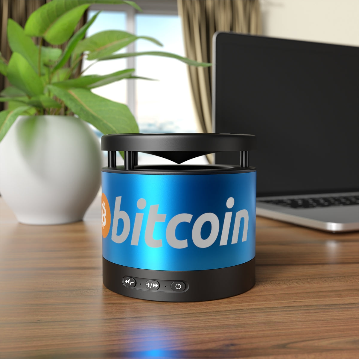 Bitcoin Bluetooth Speaker & Wireless Charging Pad